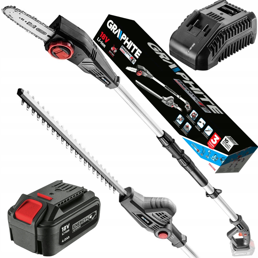 

Graphite Piła Łańcuchowa +nożyce 18V 4Ah 58G098