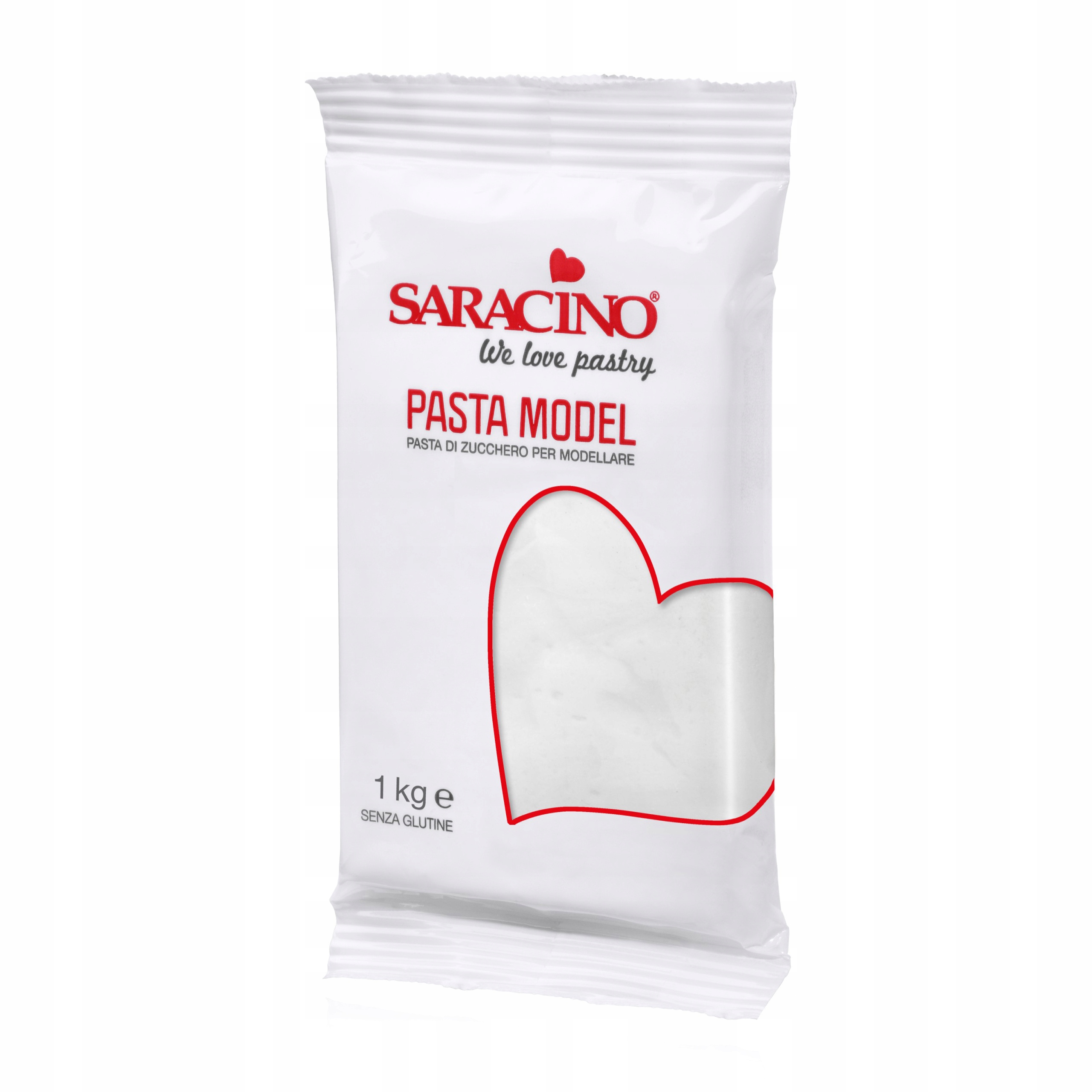 Masa cukrowa Biała Lukier plastyczny do modelowania Saracino 1 kg