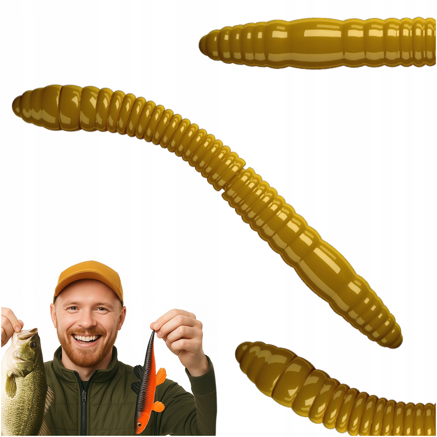 Przynęta Guma Libra Fatty DWorm Tournament 5.5cm 036 Coffee Milk Ser 12 szt