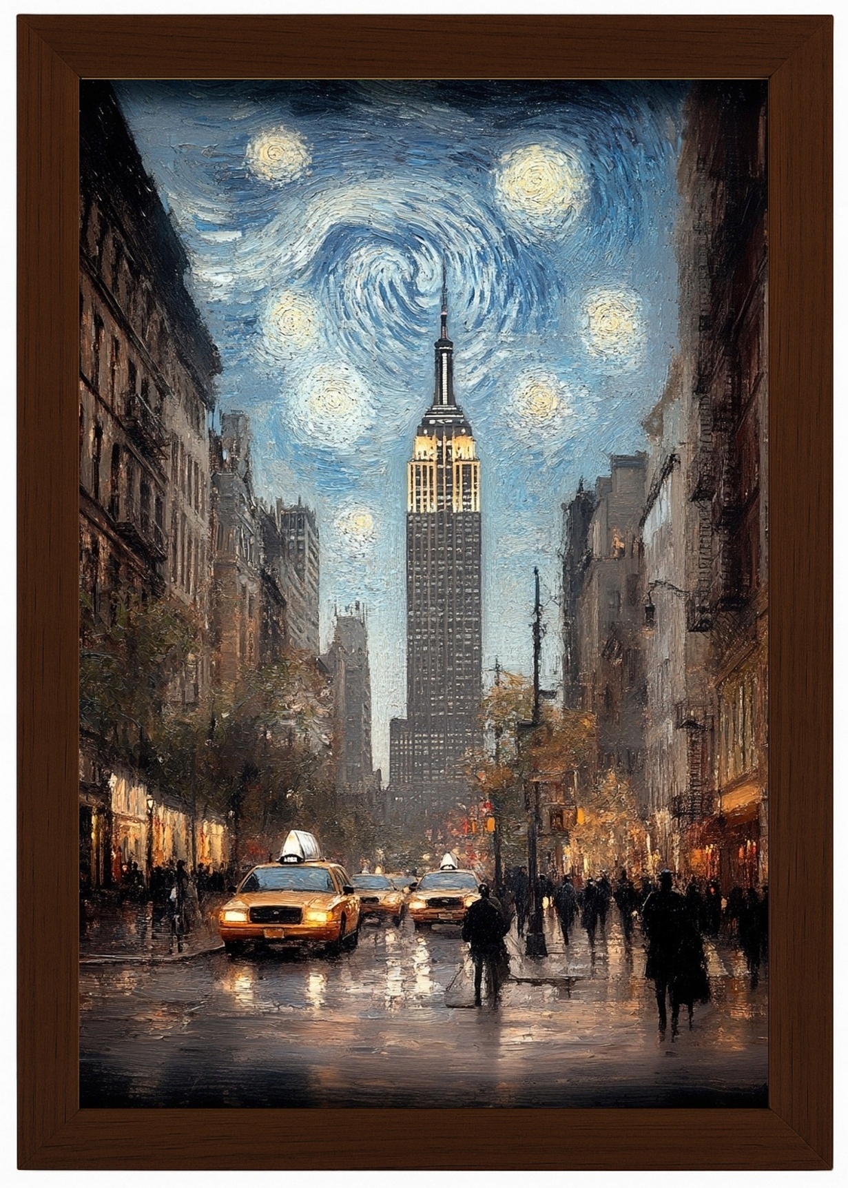 Rámeček Plakát Na Plakát New York City Hvězdná Noc Van Gogh 40x60