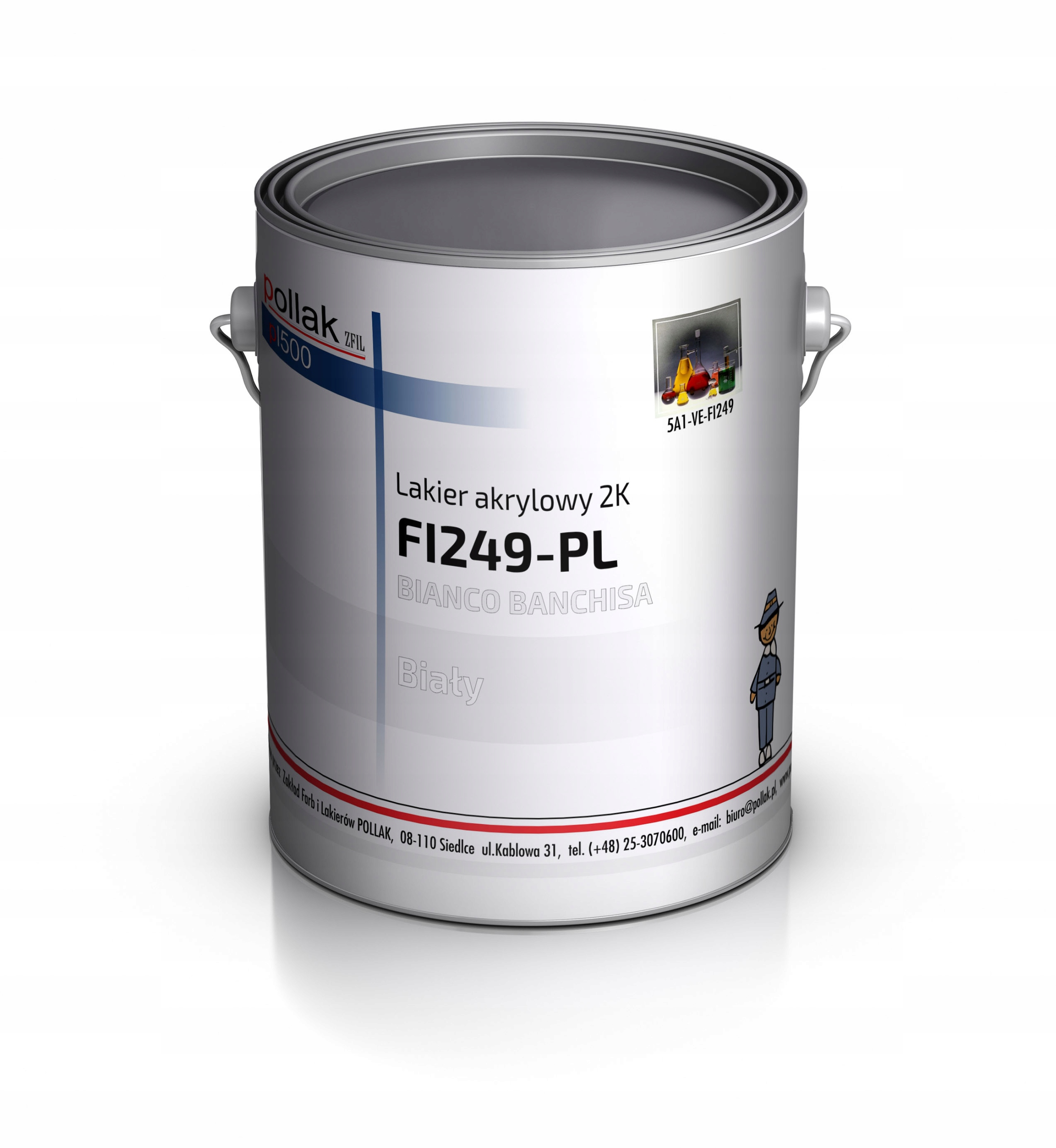 Lakier Akrylowy Biały FIAT 249 Bianco Banchisa 1L Rodzaj akrylowe