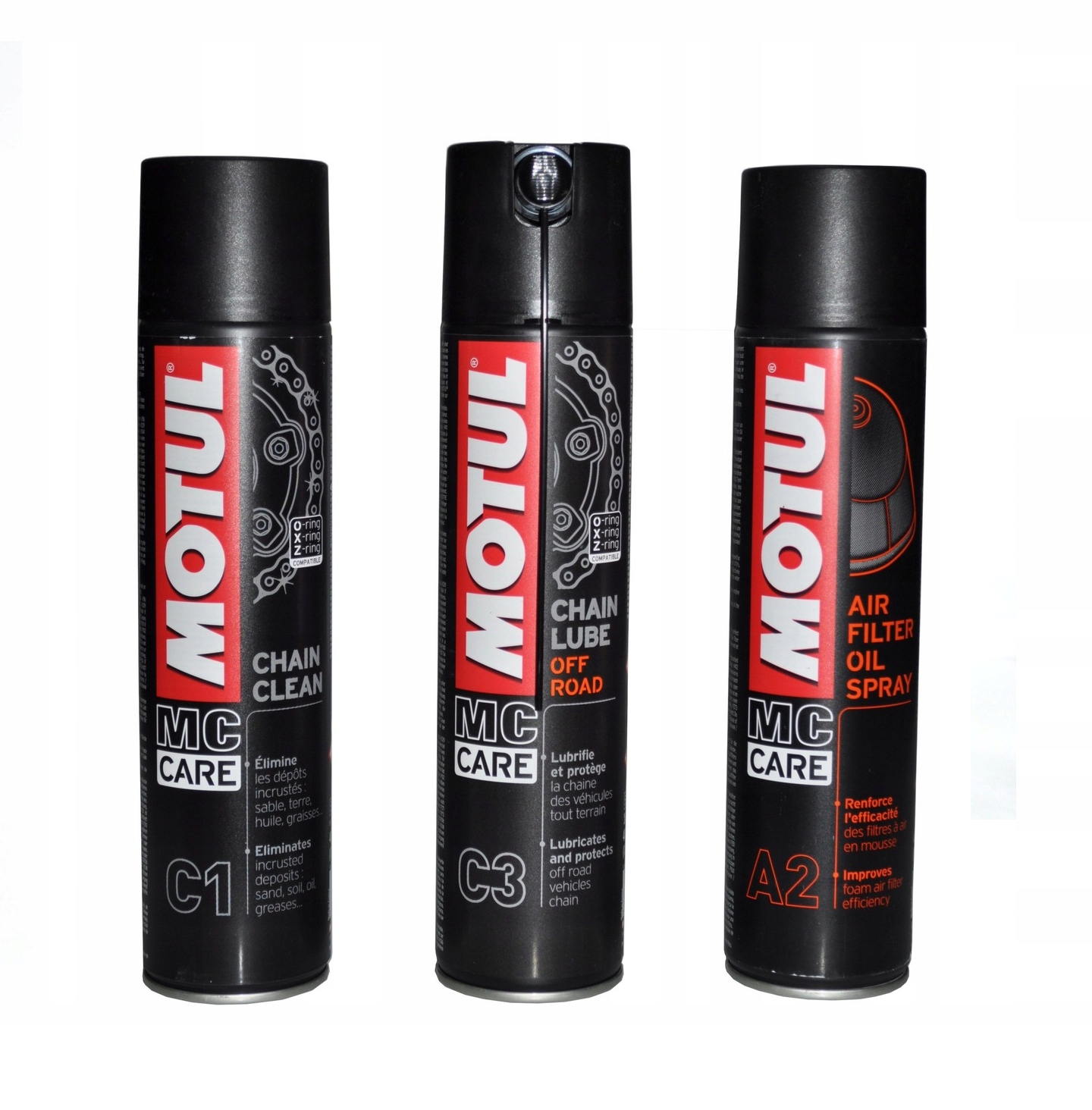 Zestaw Smar MOTUL Off Road + Czyścik + Air Filter