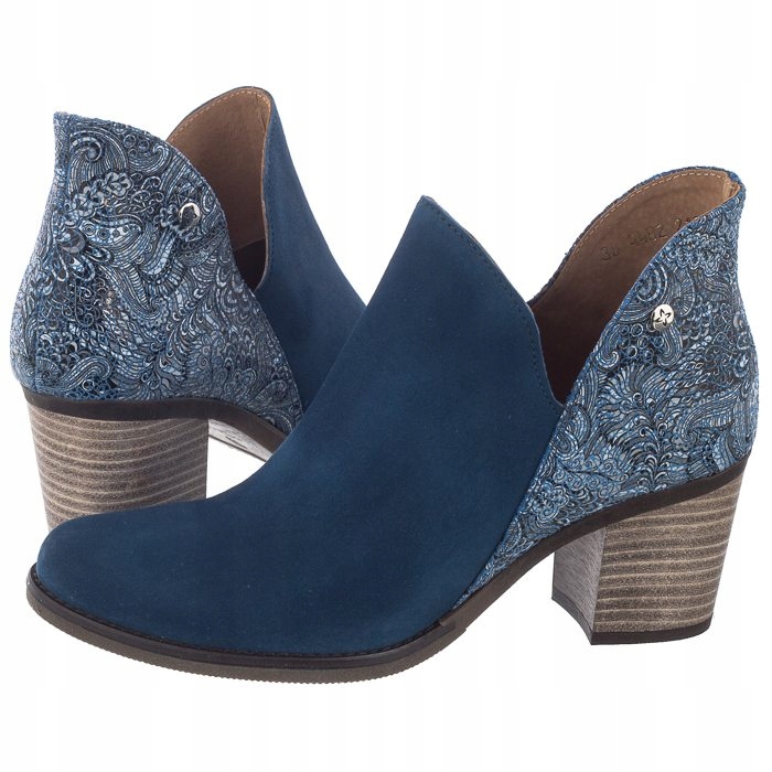 

Buty Damskie Botki Maciejka Niebieskie 04492-17