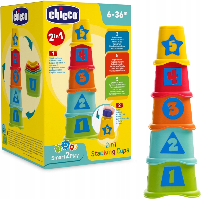 

Chicco SMART2PLAY Wieża 2W1 Kubeczki Sorter 6-36M