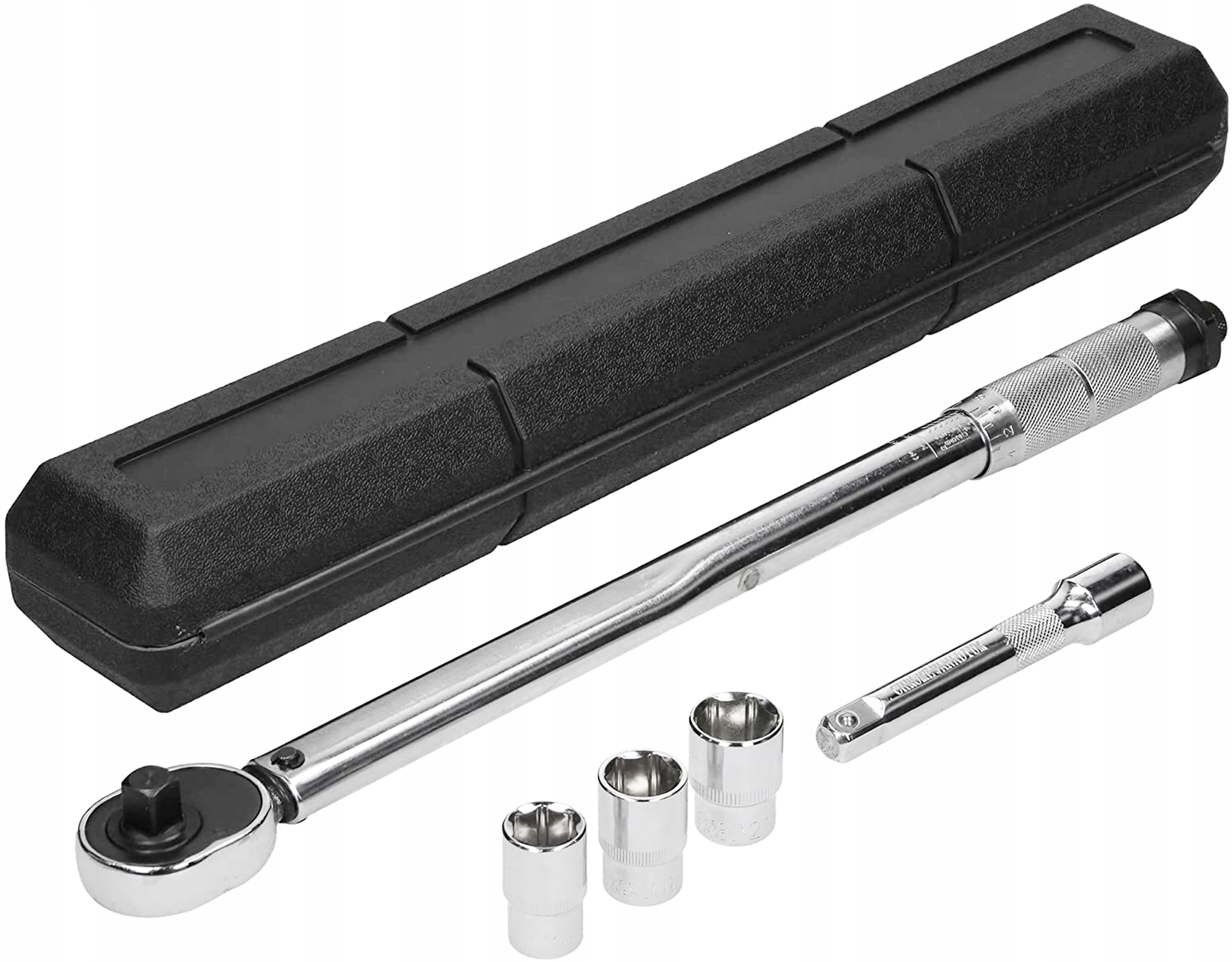 Klucz Dynamometryczny 1/2" 28–210Nm Nasadki 17/19/21 MM CrV Blokada Momentu