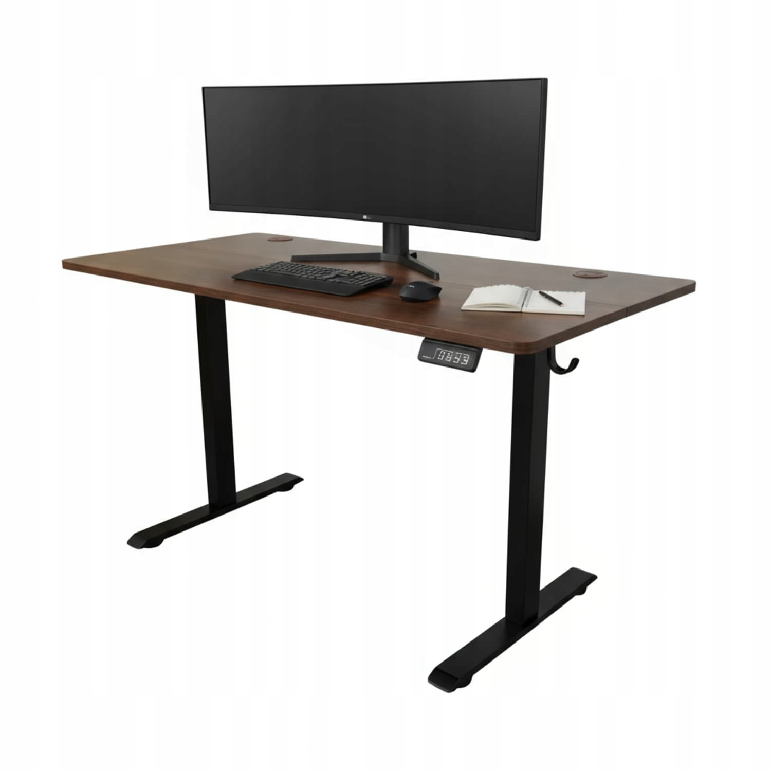 Elektrický zvedací psací stůl 120 x 60 cm s nastavitelnou výškou 72-118 cm Dub