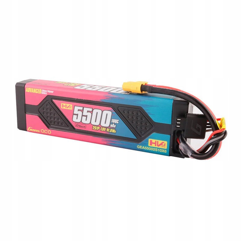 Akumulator Gens ace Advanced 5500mAh 7.6V 100C 2S1P HardCase Lipo z konekto