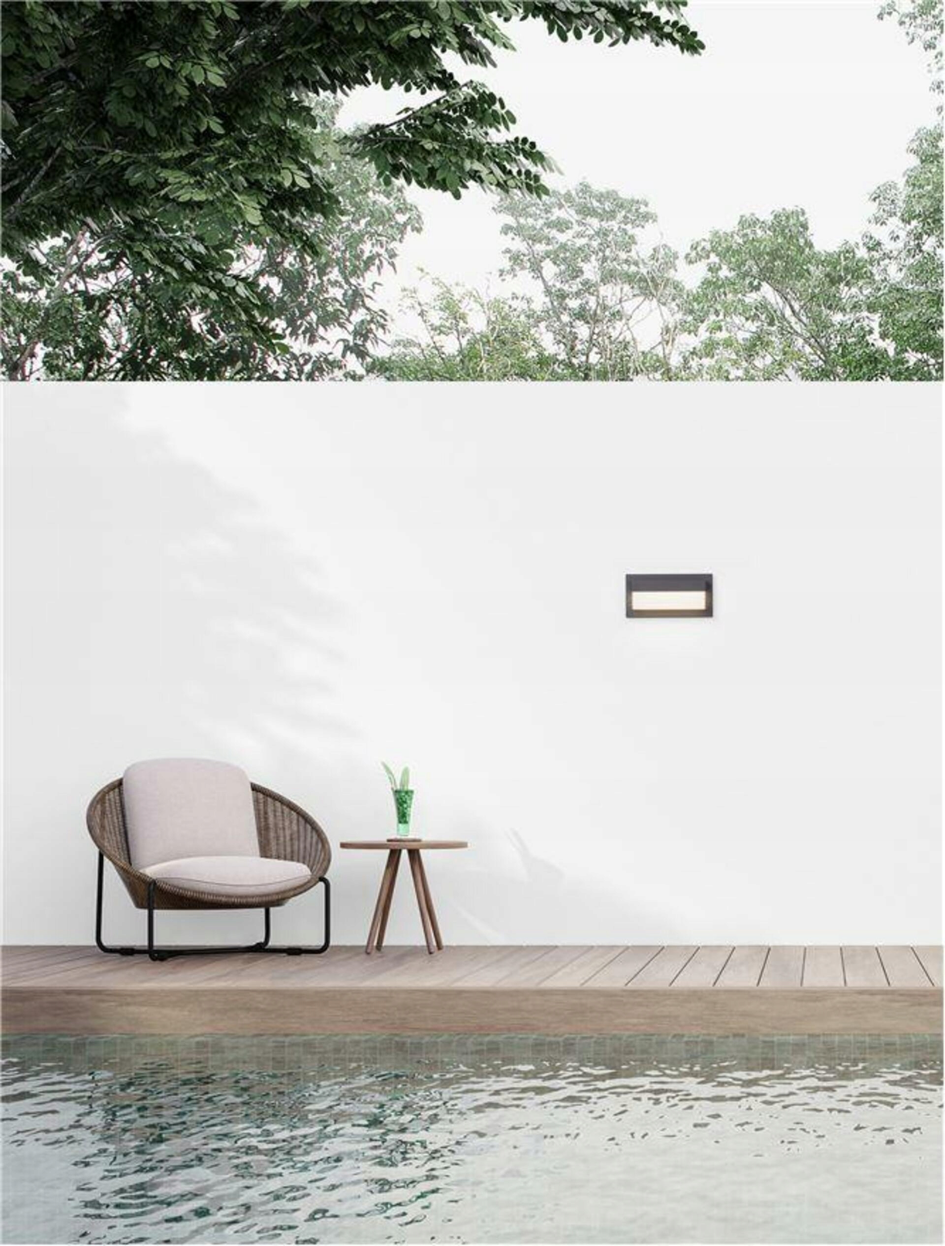 Nova Luce venkovní nástěnné svítidlo Leto černý hliník akrylový difuzor Led