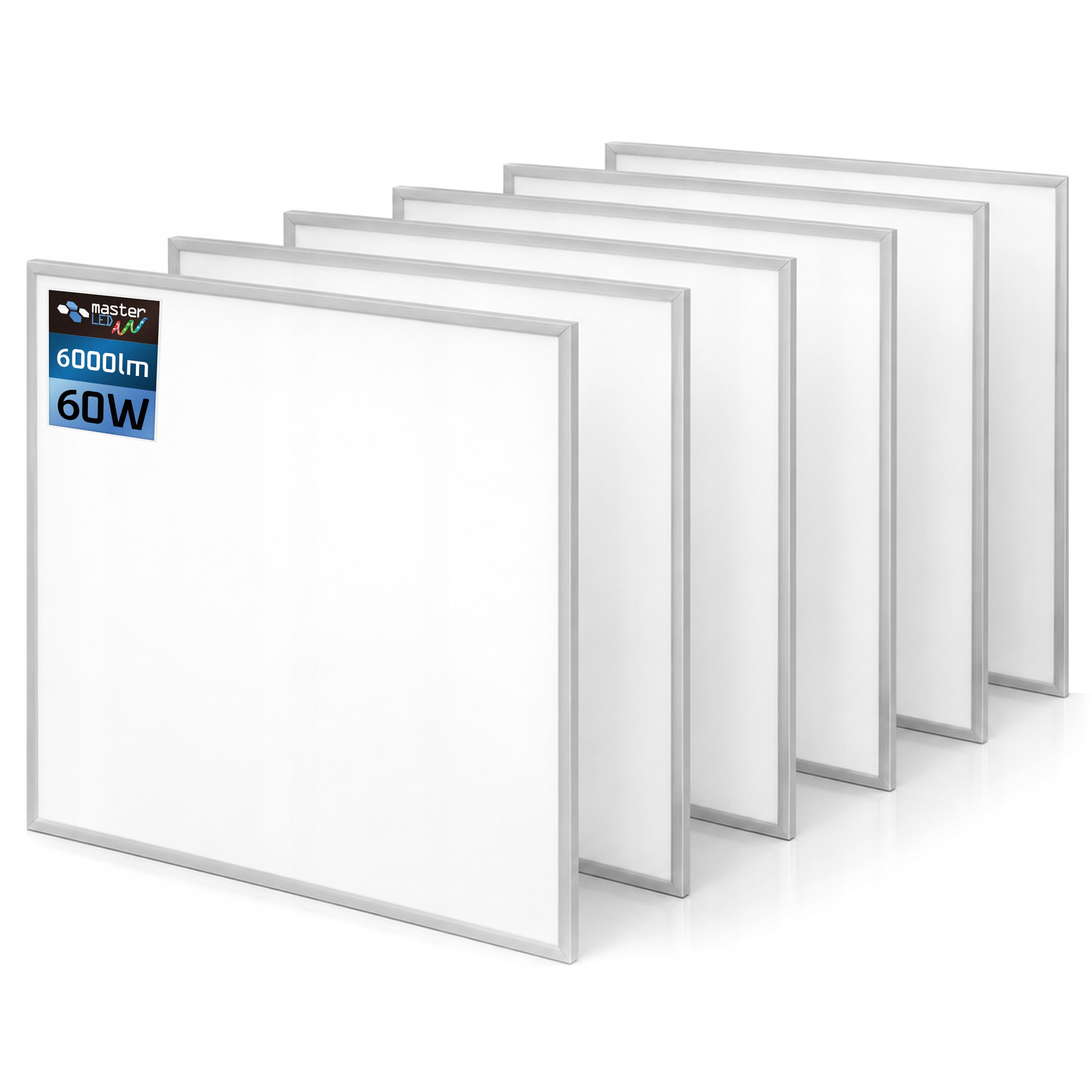 6x stropný panel stropné svietidlo Led lampa 60W kazeta 60x60 cm 4000K závesná