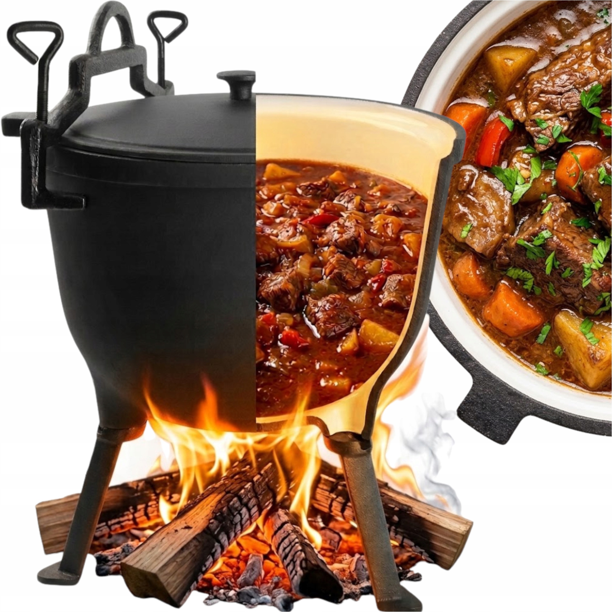 Maďarský Hrnec S Smaltovanou Povrchovou Úpravou Proti Korozi (rzi) A Připalování