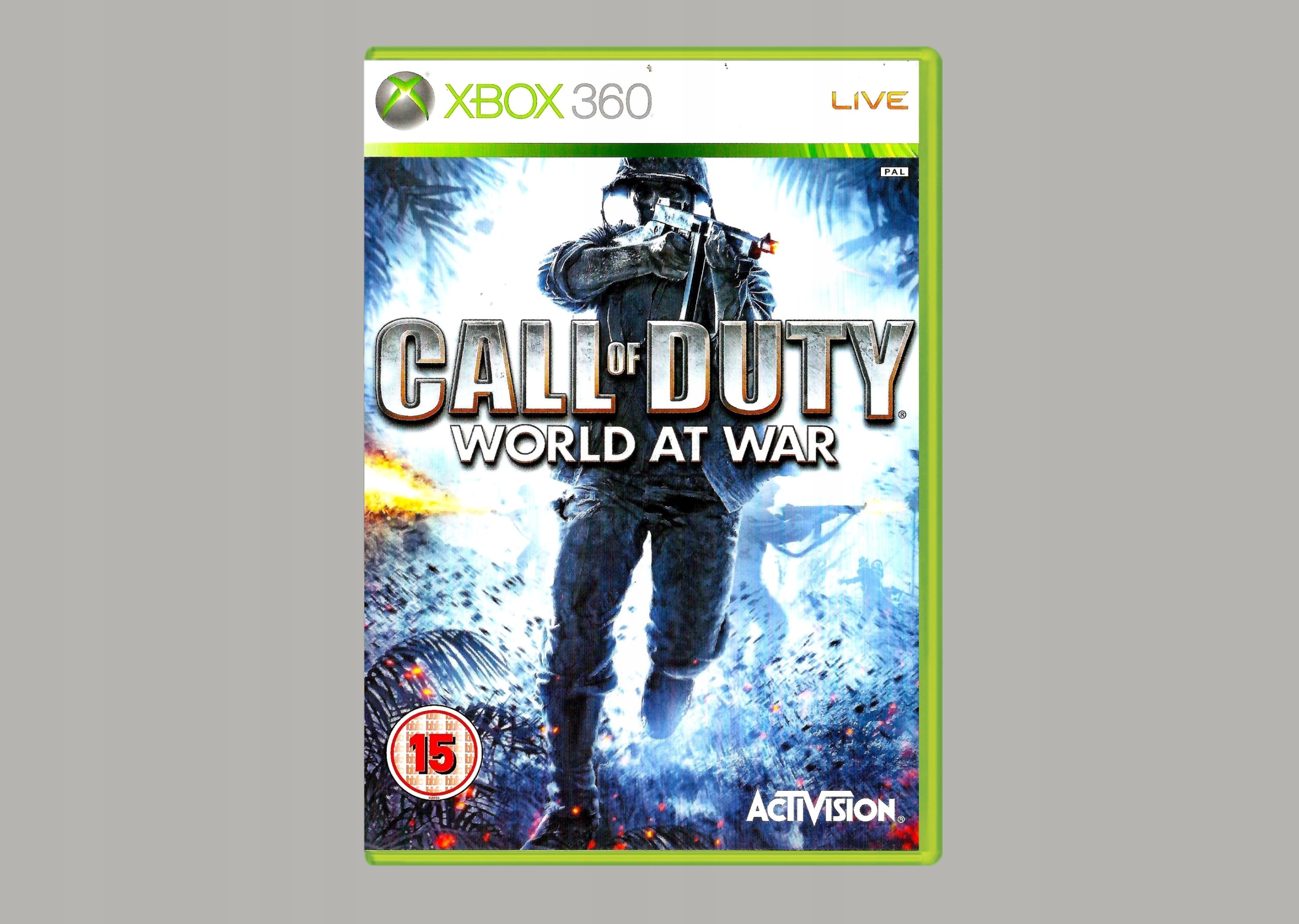 gra akcji XBOX 360 COD CALL OF DUTY WORLD AT WAR cały ŚWIAT w OGNIU WOJNY Wersja językowa Angielska Angielska - dialog Angielska - napisy
