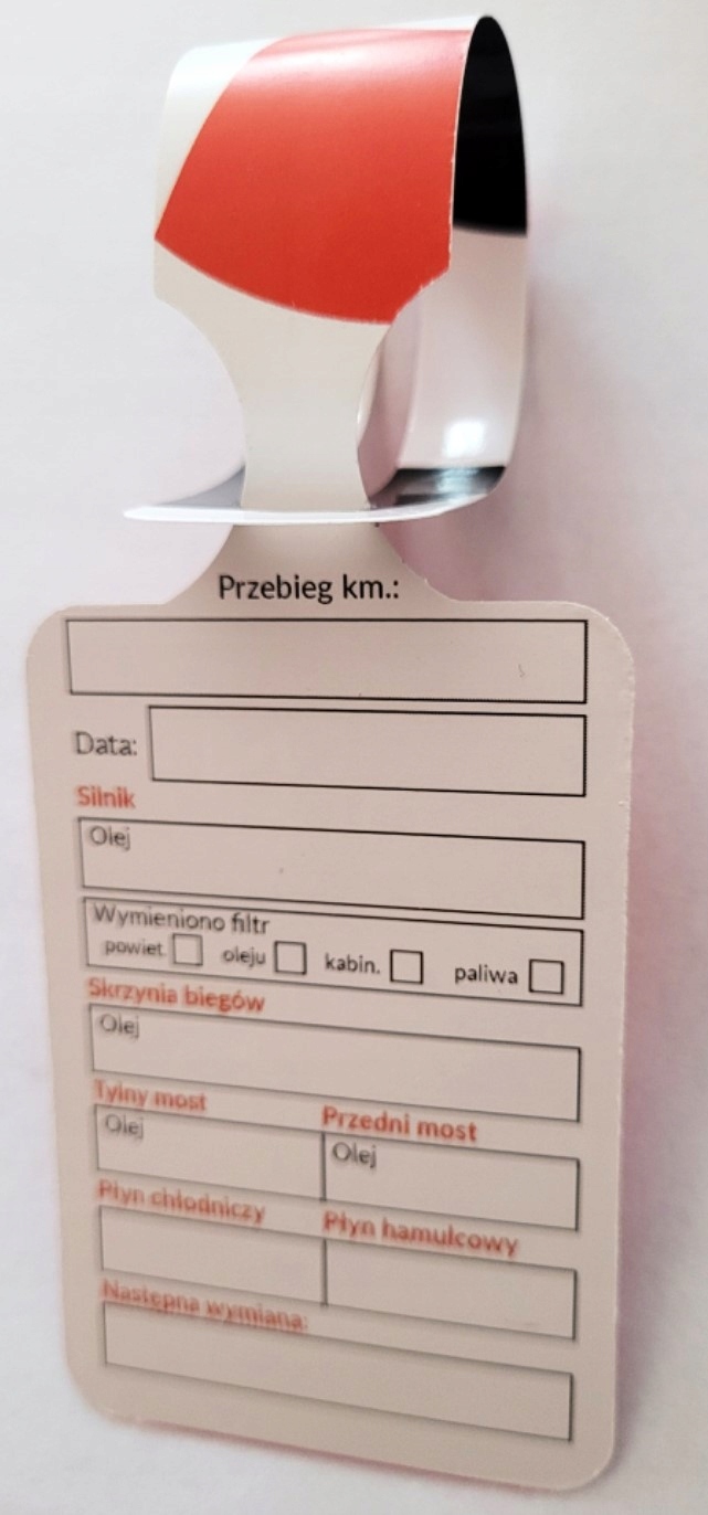 ZAWIESZKA SERWISOWA WYMIANY OLEJU 50 szt Producent Progres