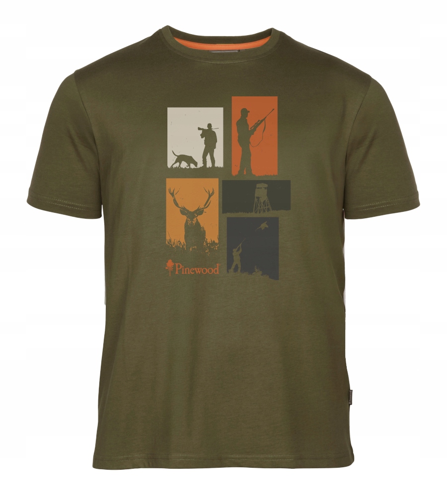T-shirt Pinewood Hunting 5476 Oliwkowy Mix-L