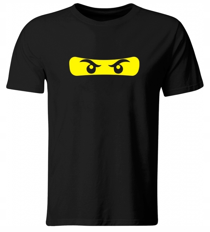 KOSZULKA T-SHIRT NINJA DZIECIĘCA CZARNA ROZ. 140