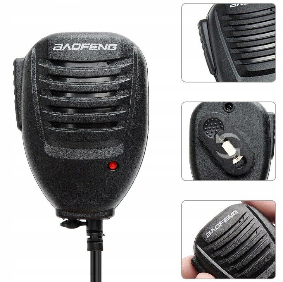 MIKROFON DO RADIA BAOFENG PTT GRUSZKA UV-5R UV-6R RADIO CB MIKROFONOGŁOŚNIK Stan opakowania oryginalne