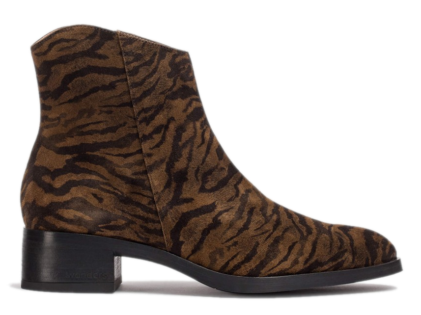 Kotníkové Boty Na Podpatku Elegantní Premium Z Dámské Kůže S Leopardím Vzorem Wonders 36