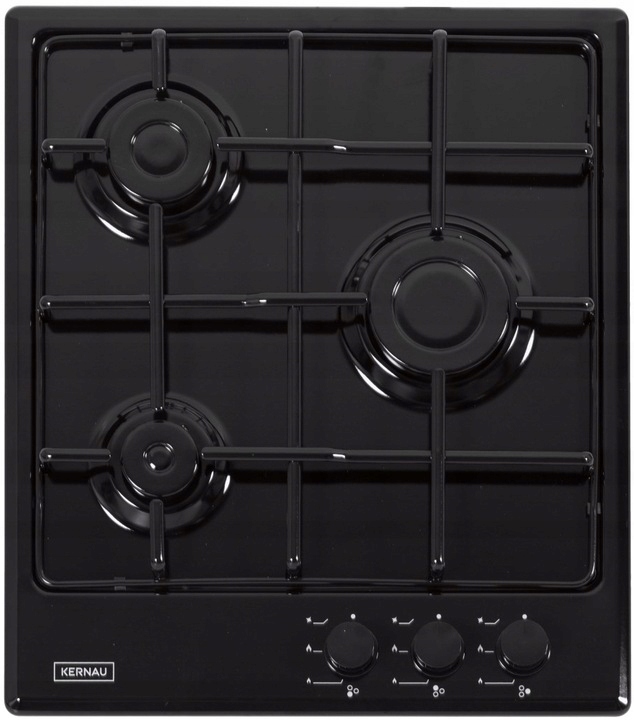 Plynová varná doska Kernau KGH4346B 45 cm 3 polia čierna matná