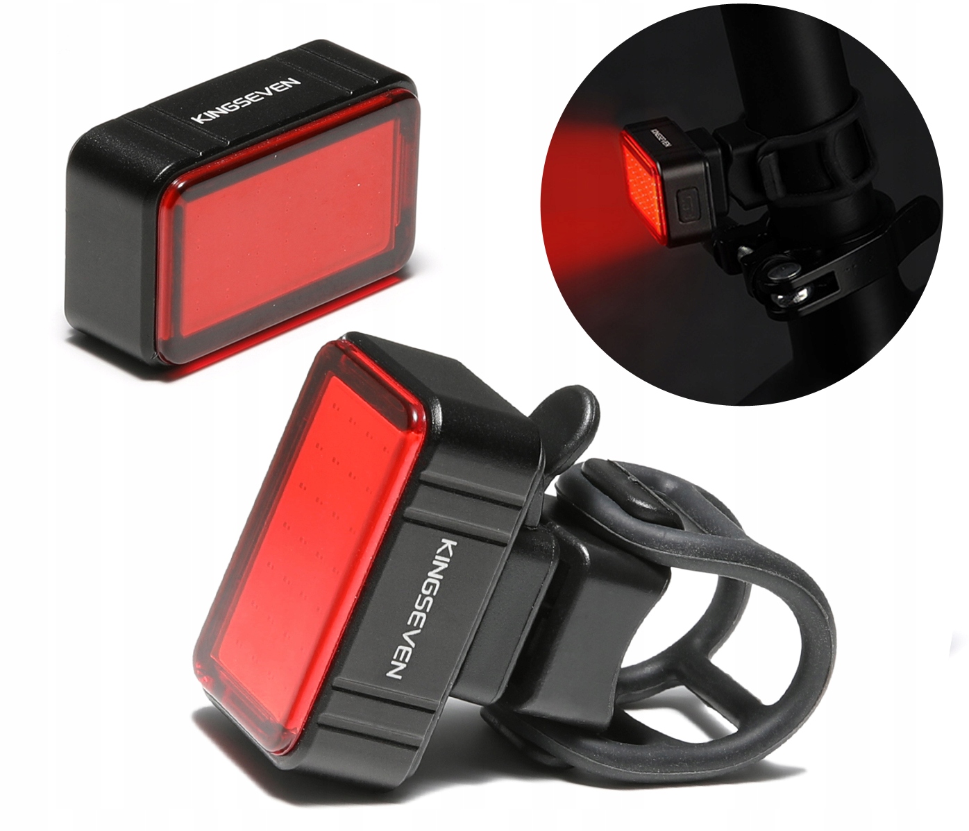 

Lampka Rowerowa Na Rower Tył Usb Led Cob Aku 50lm