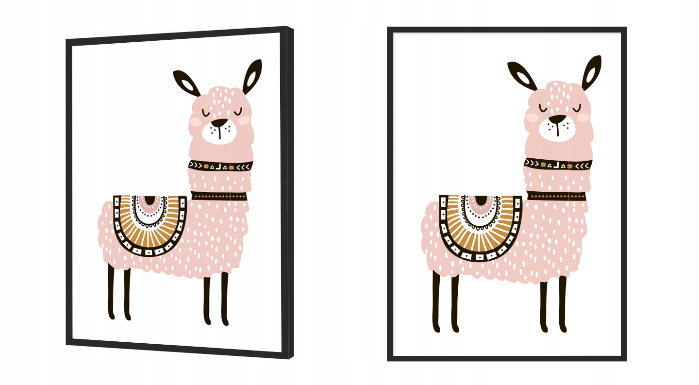 OBRAZ PLAKAT W RAMIE A4 cm Alpaka PD255 Płeć chłopcy