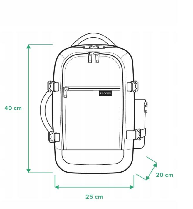 Plecak wielofunkcyjny PUCCINI Easy Pack PM90171-3C Róźowy Do samolotu Pojemność do 20 l