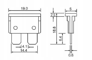 BEZPIECZNIK PŁYTKOWY UNIVAL UNI 30A / 50 SZTUK Producent części Inny
