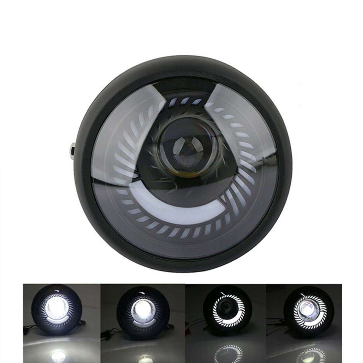 REFLEKTOR LAMPA 6,5″ MOTOCYKL BOBBER CHOPPER RETRO Waga produktu z opakowaniem jednostkowym 0.1 kg