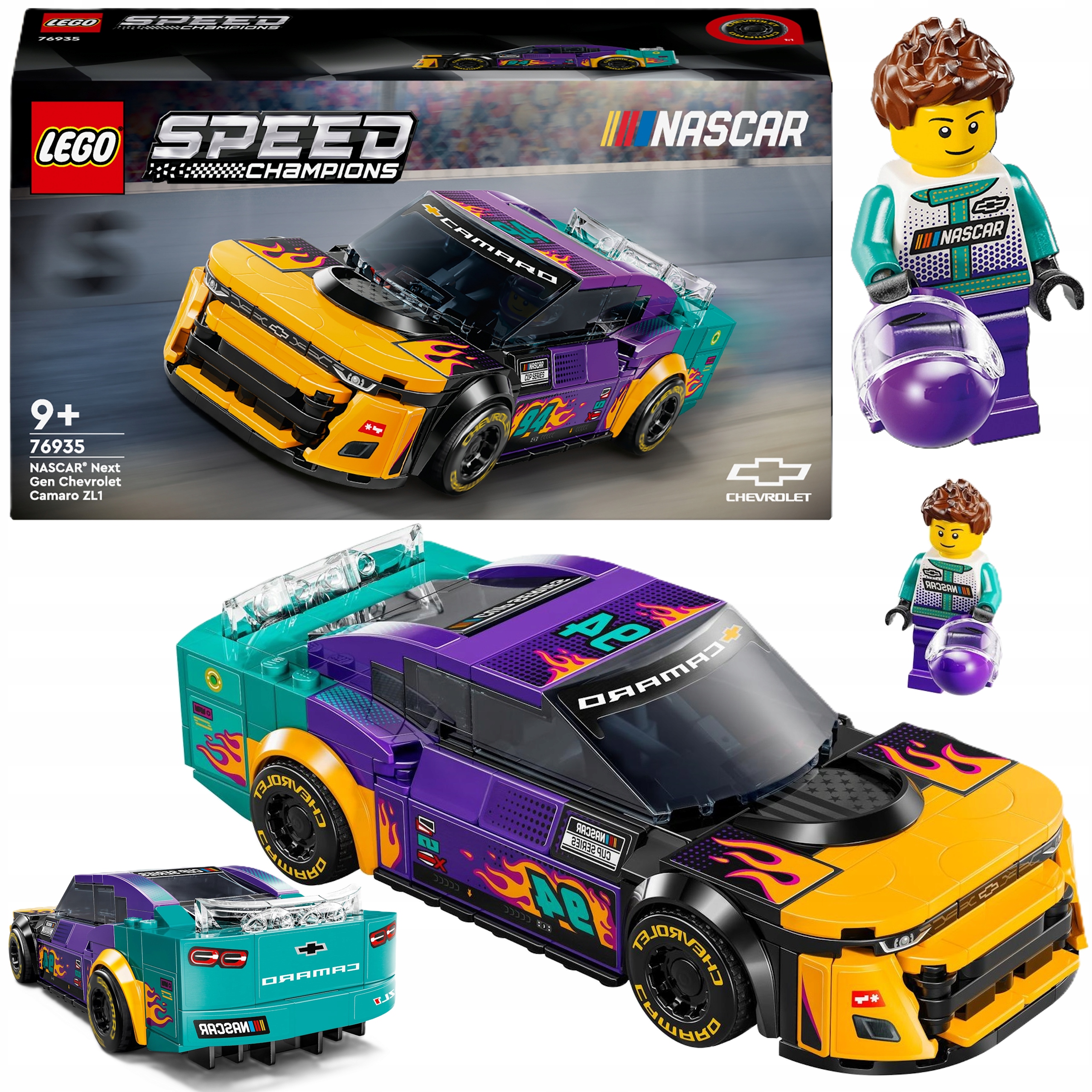 Lego Speed Champions Nascar Next Gen Chevrolet Camaro ZL1 Sportowy Samochód