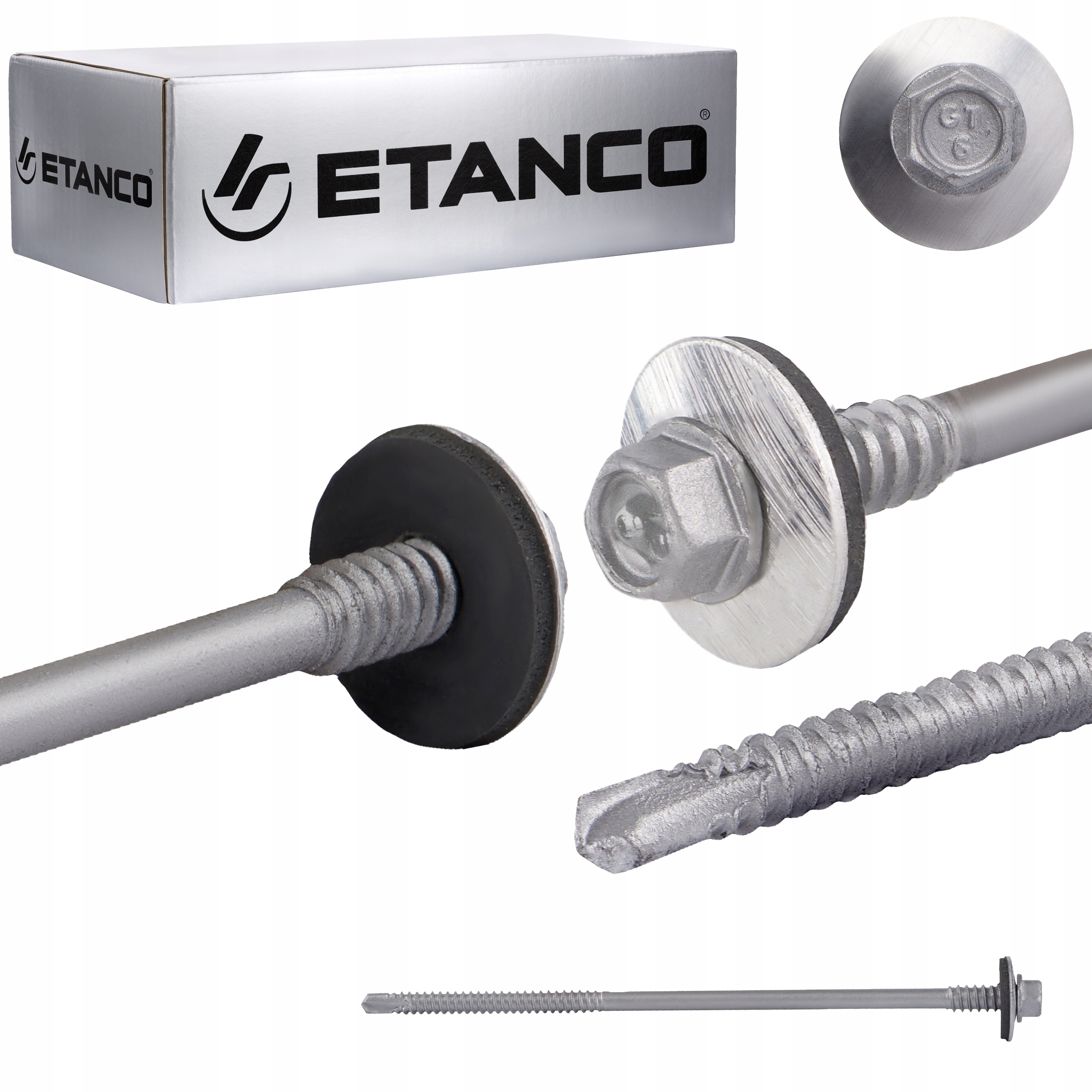 Wkręty do płyty warstwowej 150 mm Ocynk 100 szt. do metalu Etanco GTR6