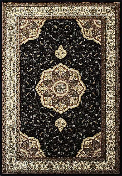 Koberec 300x400 Čierny Klasický Do Obývačky Tkaný Hrubý Tradičný