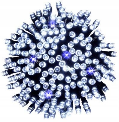 LAMPKI CHOINKOWE 100 LED BIAŁY ZIMNY STAŁE FLASH BIAŁY ZIMNY + FLASH HURT