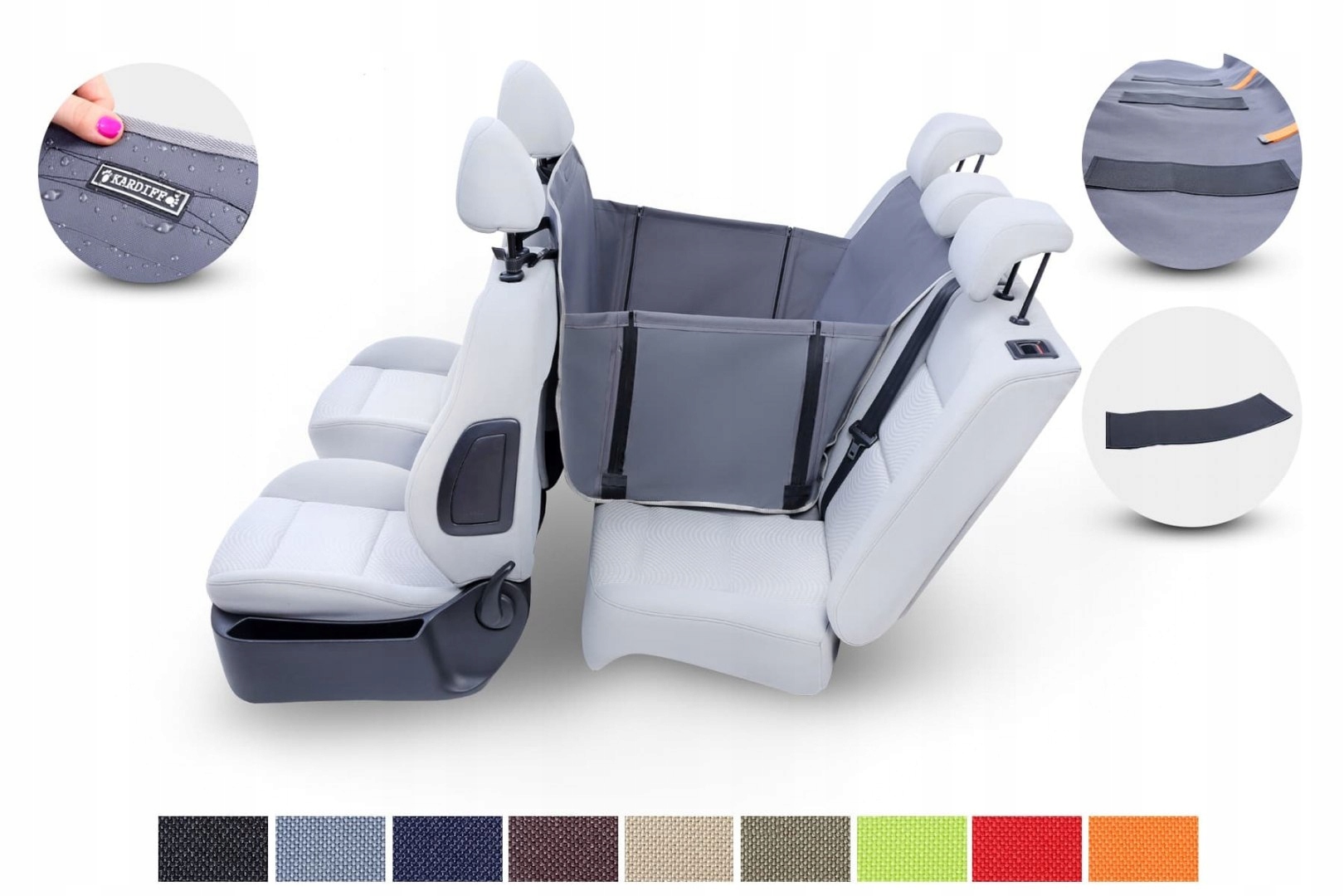 

Kardiff Anti Slip 1/2 kanapy - 70x160 - Popielata