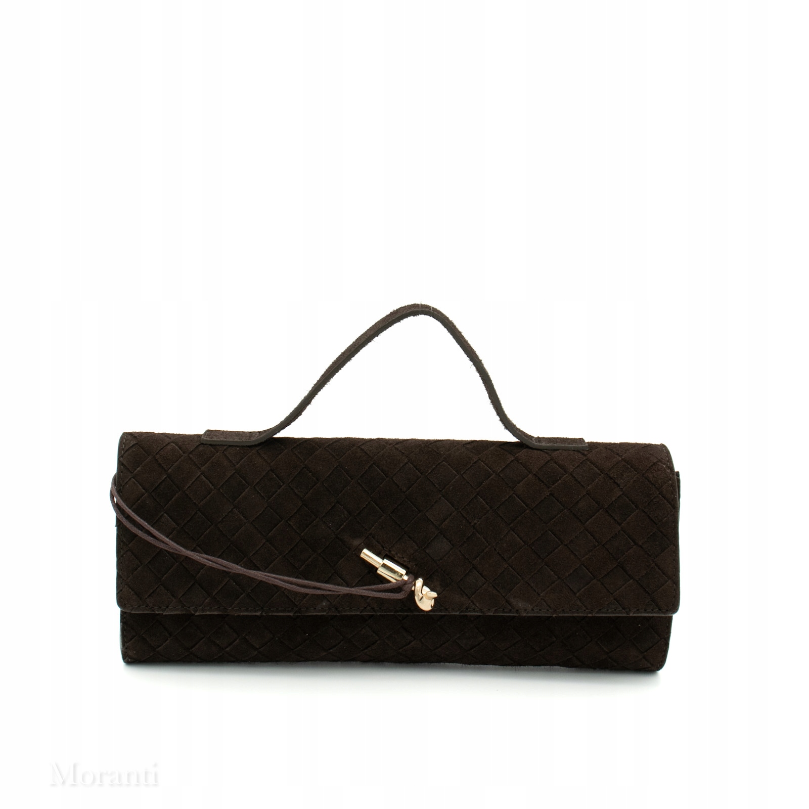 Dámská kabelka, kabelka přes rameno ze semišové kůže Karla-M Espresso