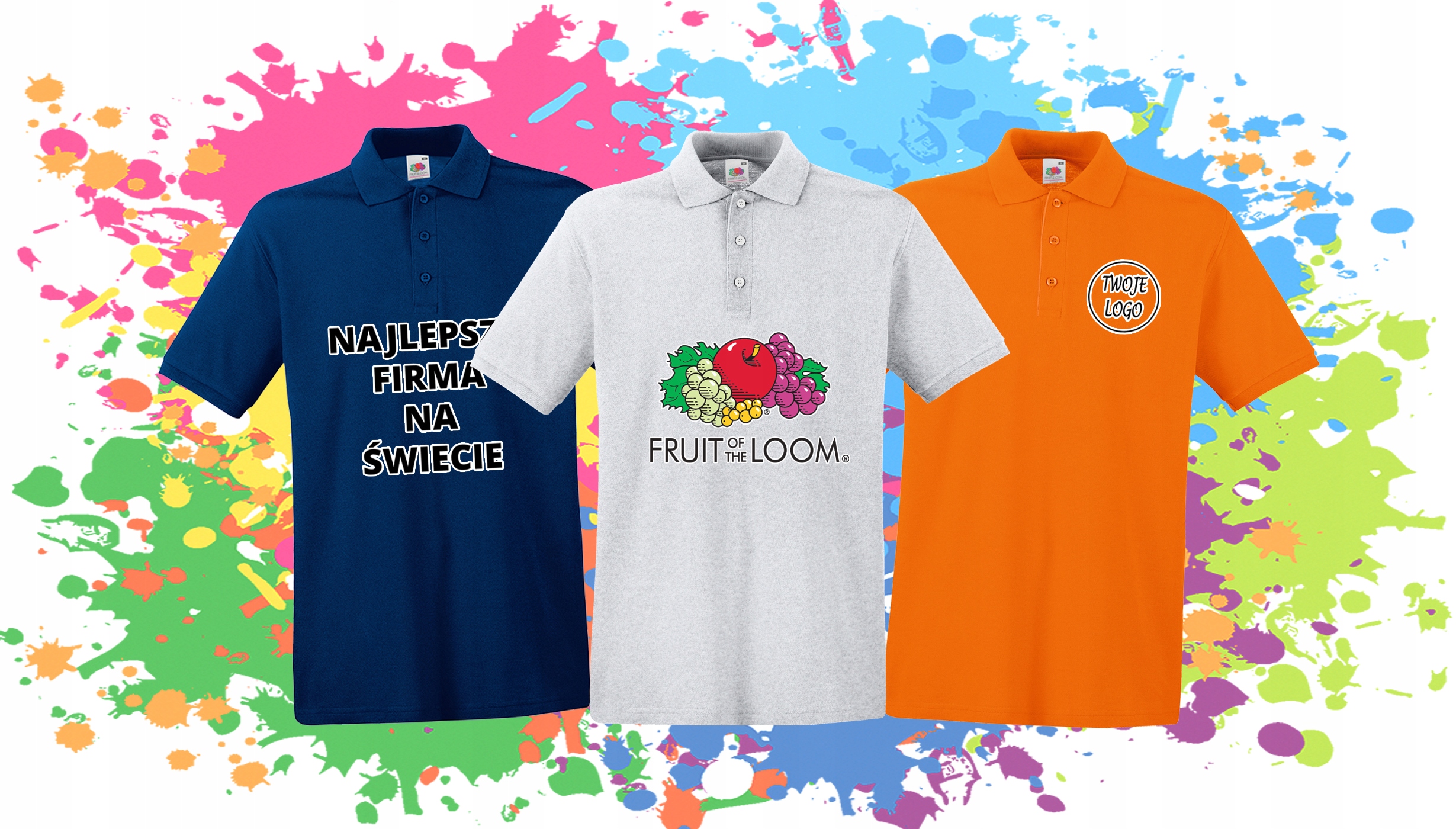 KOSZULKA Polo ORIGINAL Fruit of The Loom azure XXL Marka Fruit of the Loom