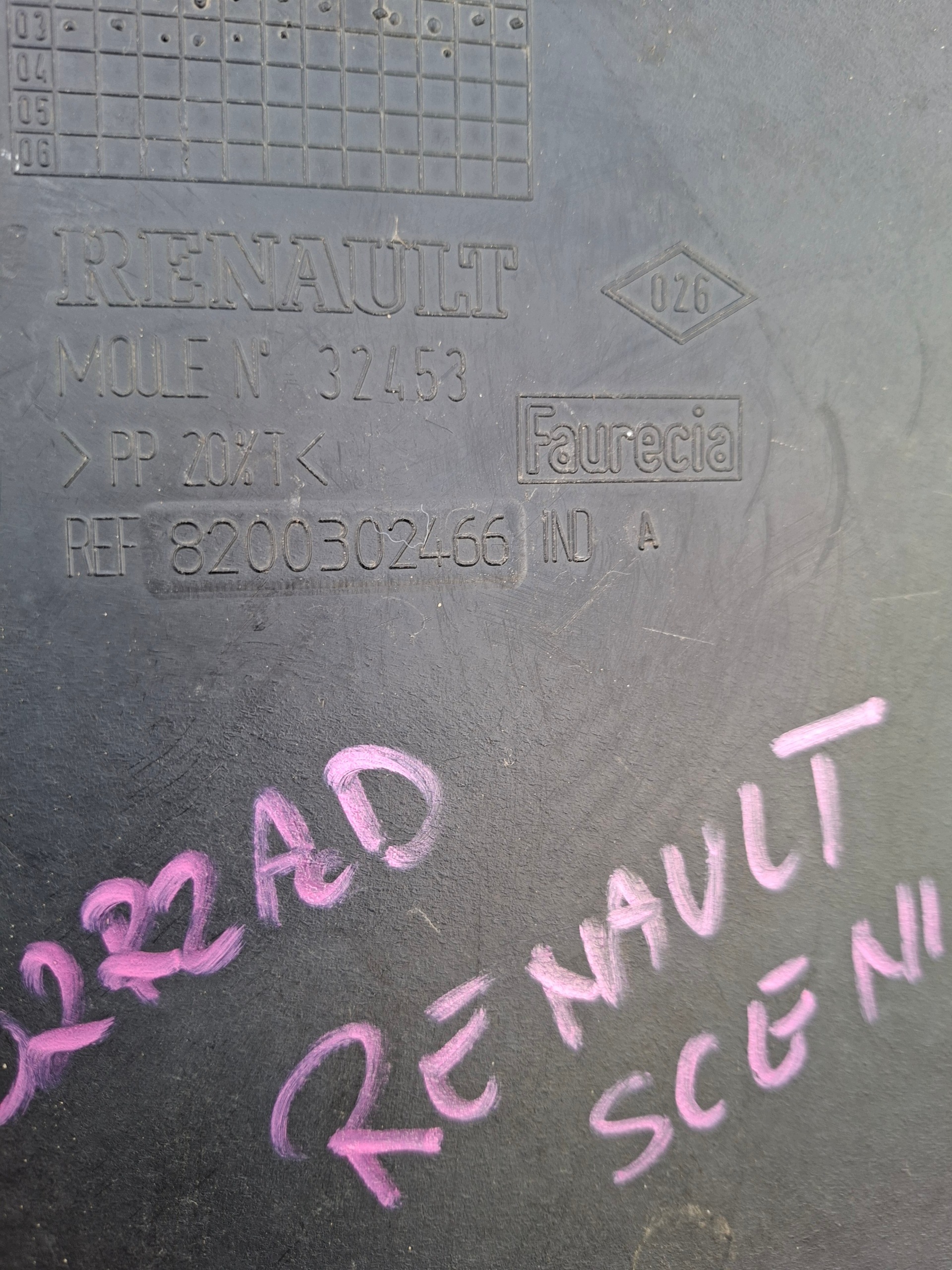 couverture courroie de la distribution RENAULT SCENIC 1.9 DCI 8200302466