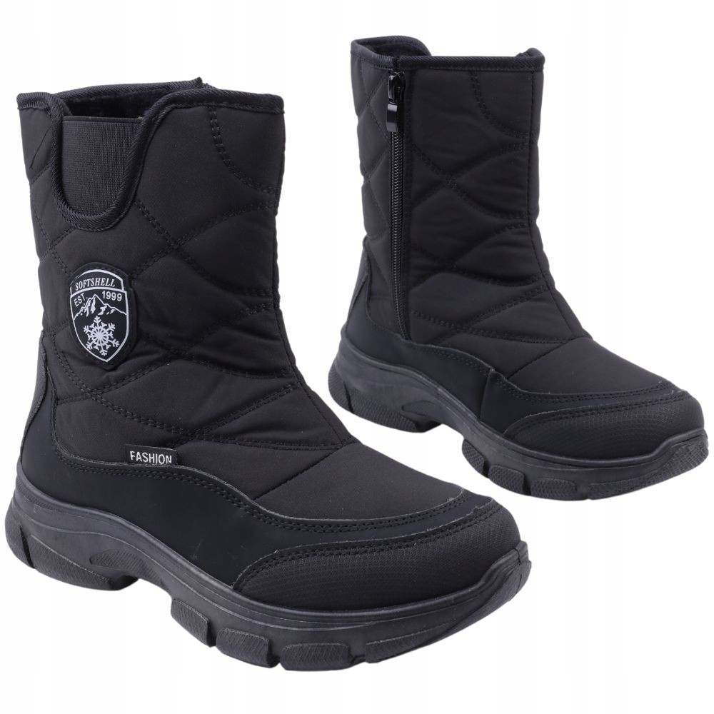 

Śniegowce Botki Damskie Ocieplane Softshell Suwaki