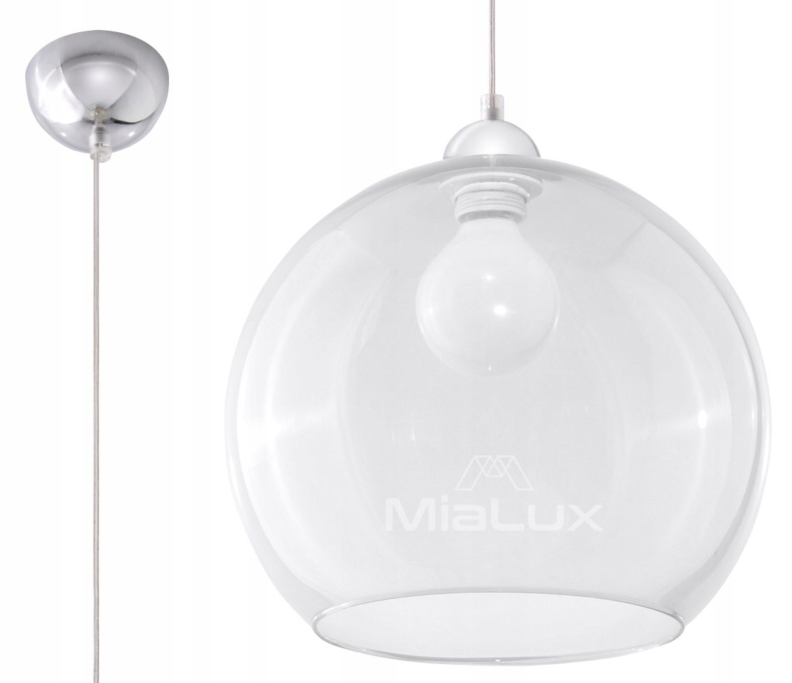 

Lampa Wisząca Dante Przezroczysta Kula Zwis Sufit
