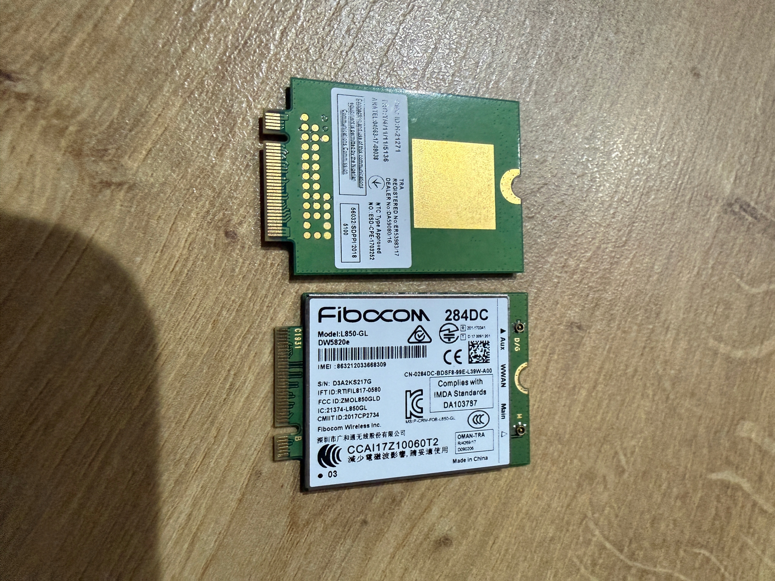 DELL MODEM WWAN LTE 284dc L850-GL DW5820e