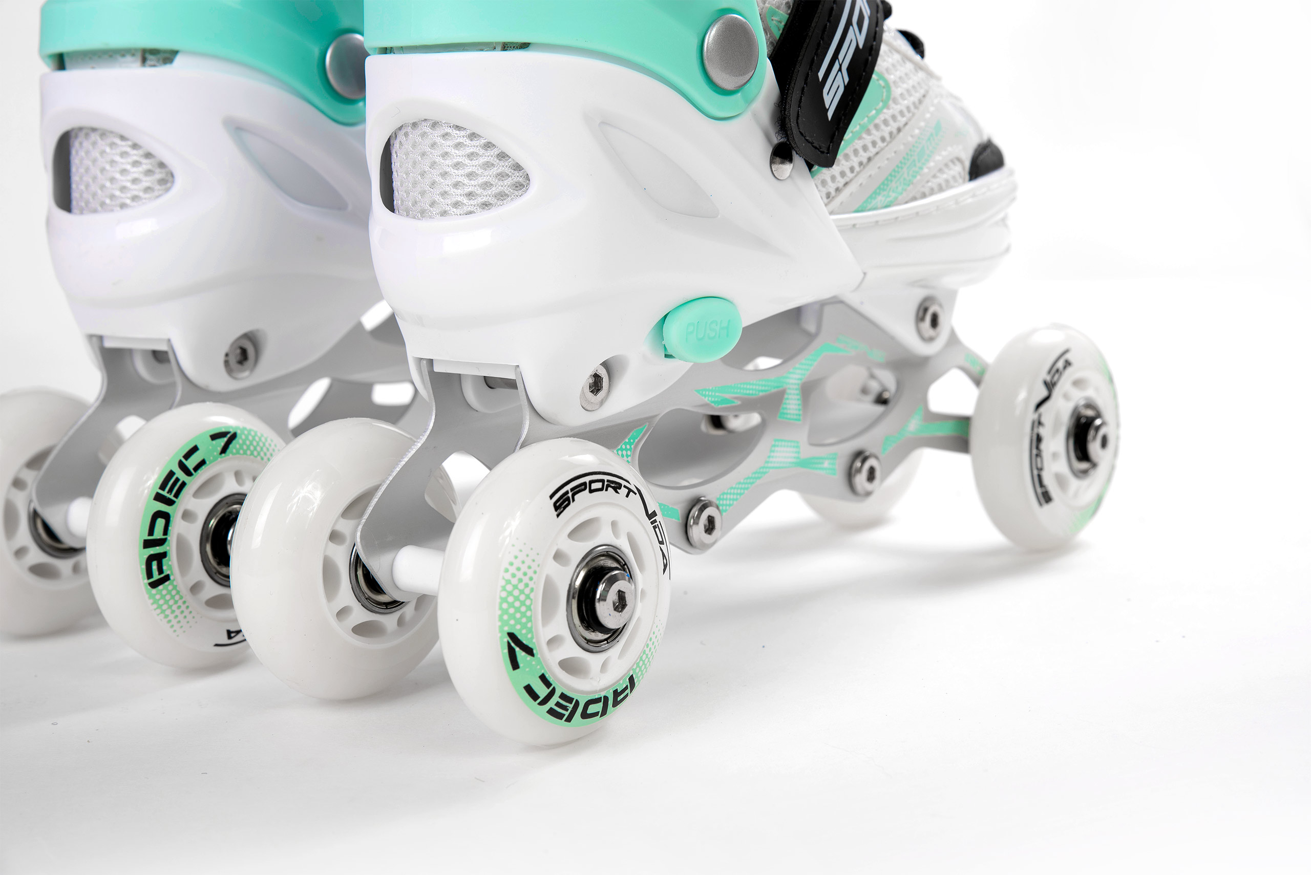 ŁYŻWOROLKI 4w1 ROLKI WROTKI ŁYŻWY REGULOWANE 35-38 Liczba kół 4