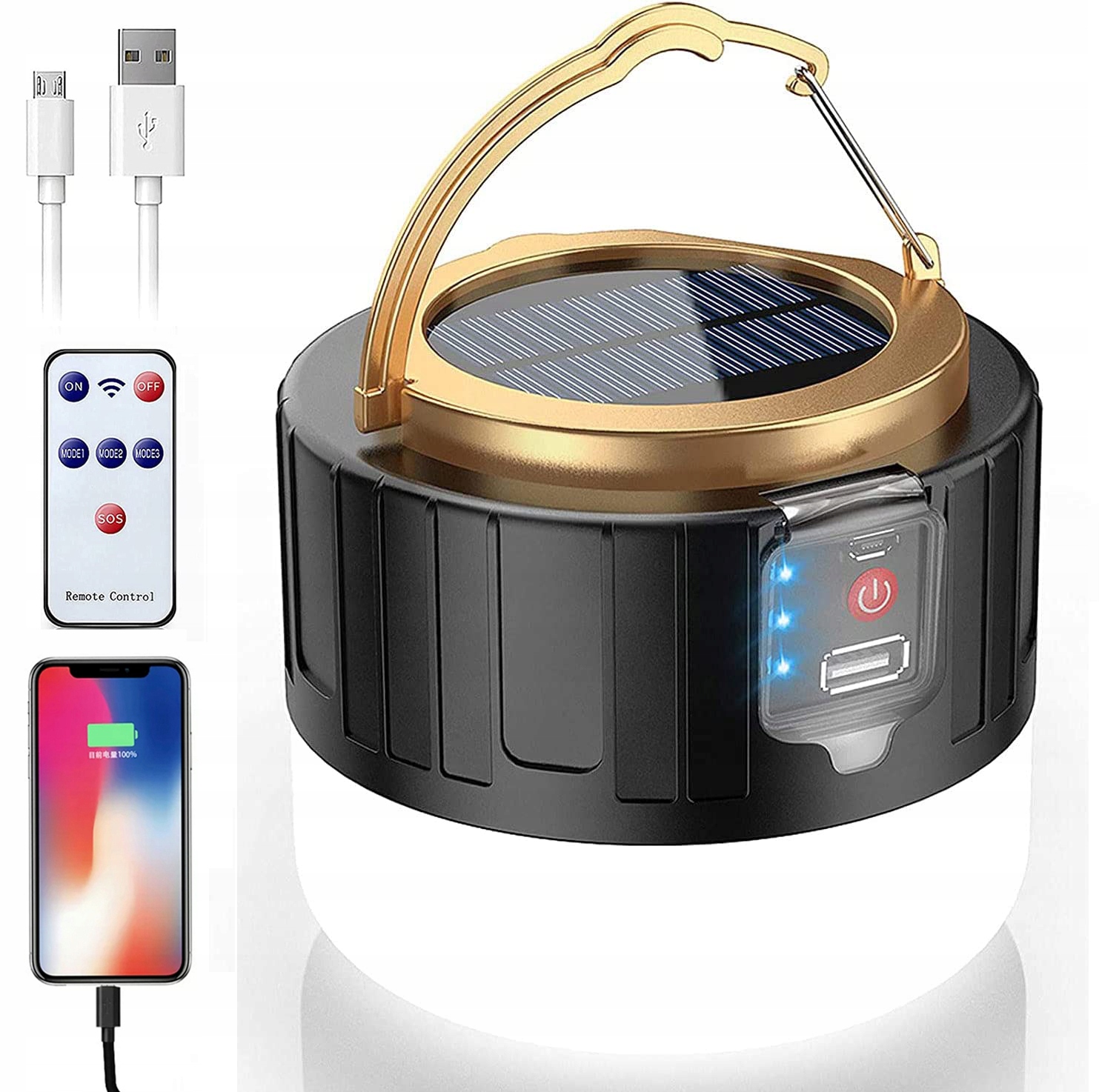 LAMPA TURYSTYCZNA LATARKA KEMPINGOWA LED POWERBANK