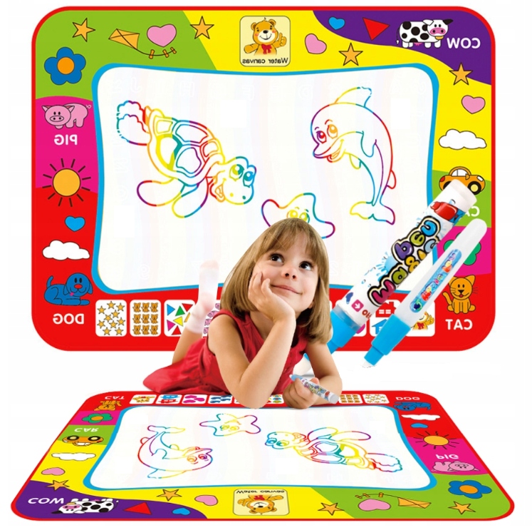 DUŻA MATA WODNA DO MALOWANIA RYSOWANIA DLA DZIECI PISAKI ZESTAW NA PREZENT