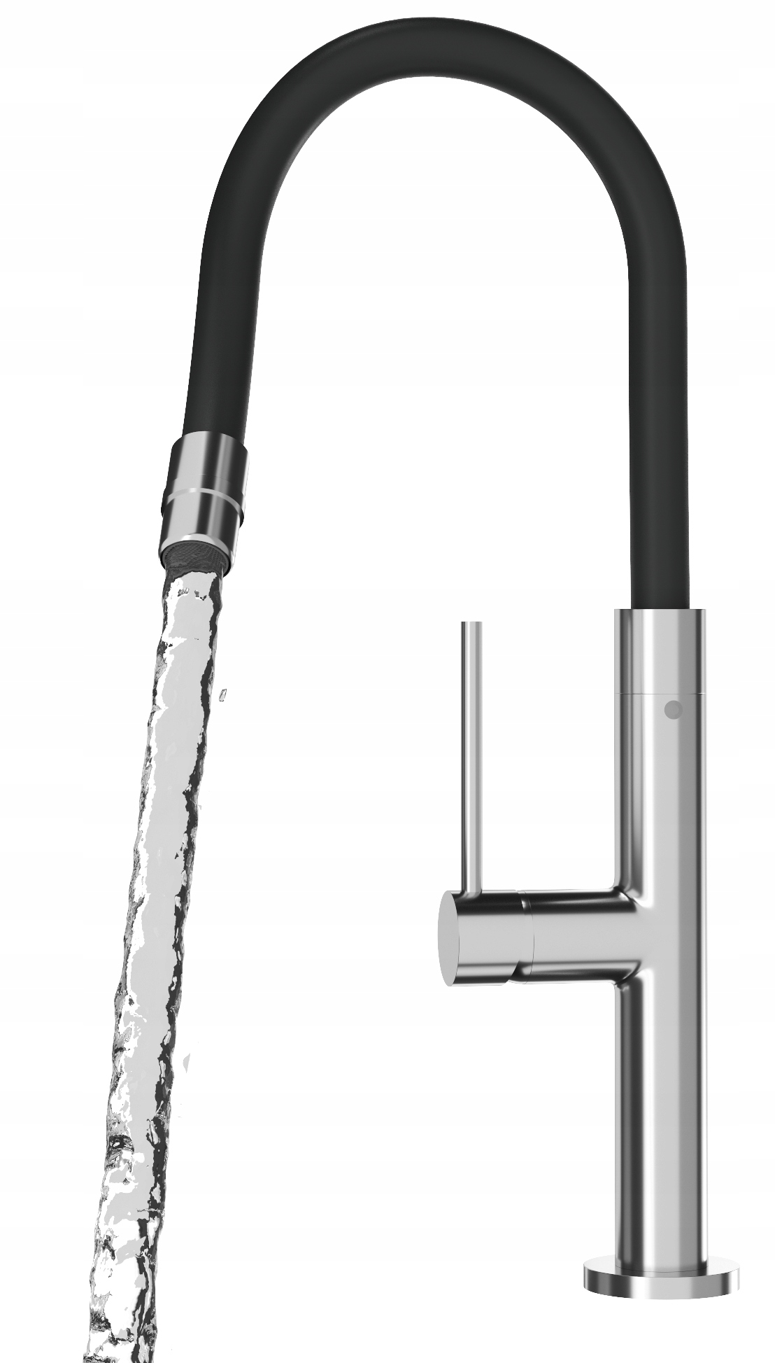 Kuchynský Kohútik S Pružným Výtokom, Strieborná Chrómová Batéria Do Umývadla