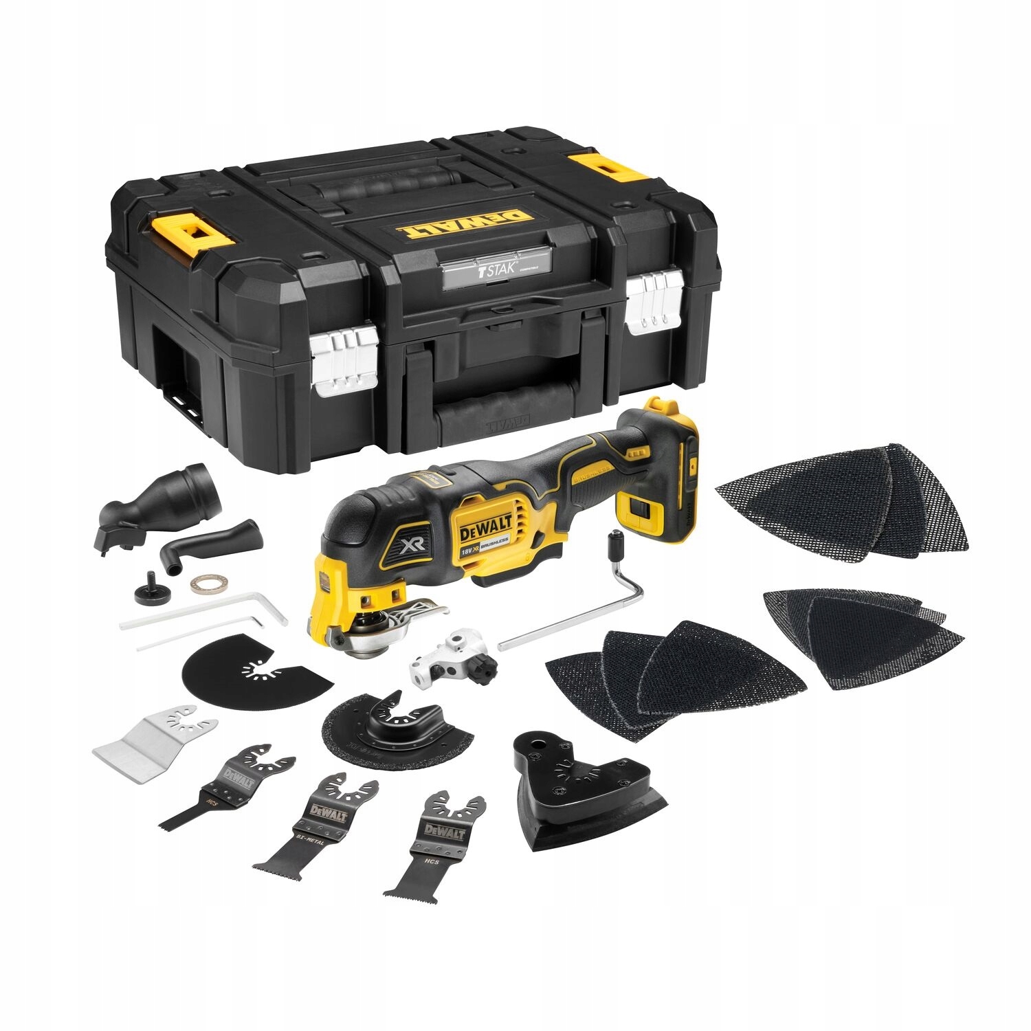Dewalt narzędzie wielofunkcyjne DCS356NT 18V walizka akcesoria