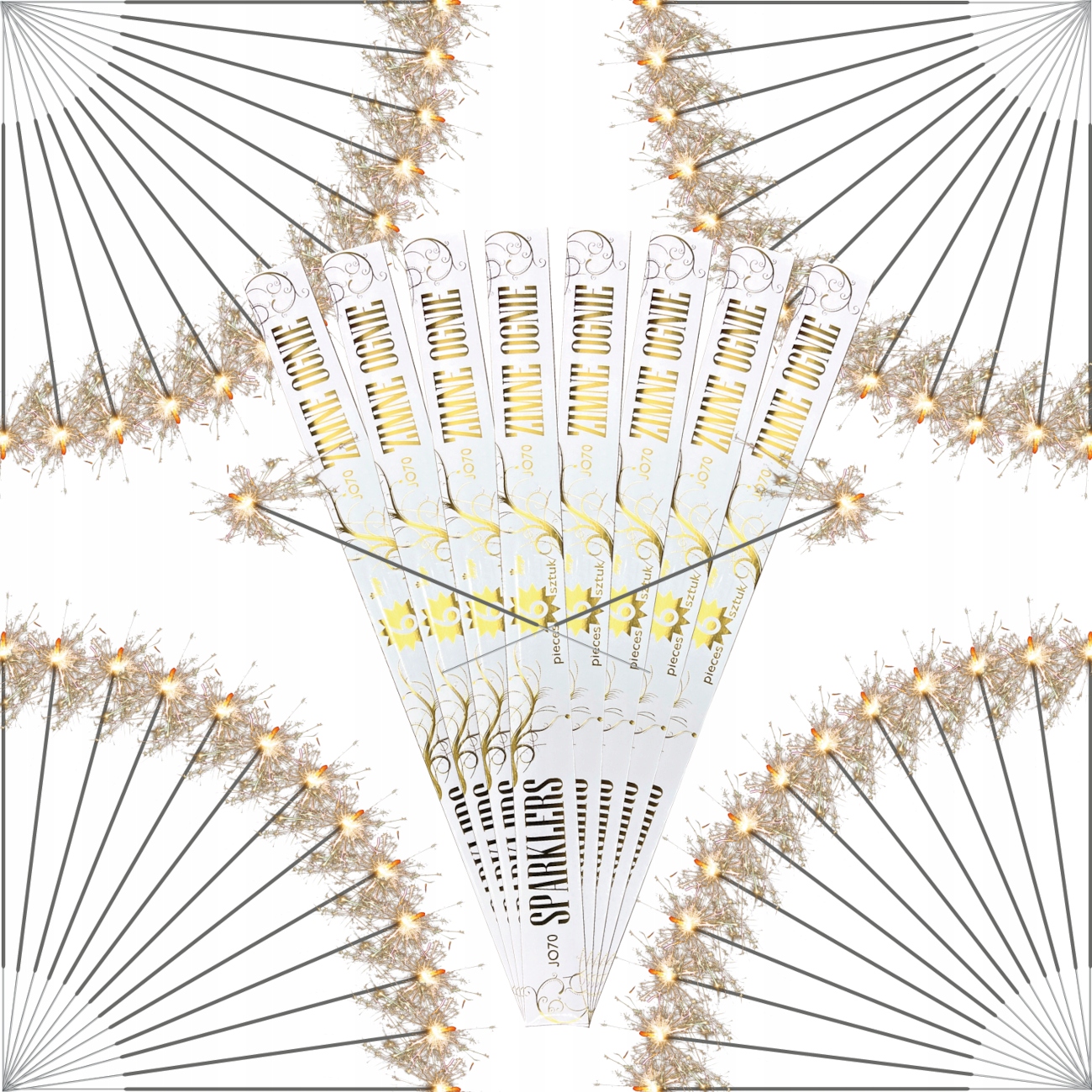 

Długie Zimne Ognie 70 CM 50 Szt Wesele Ślub