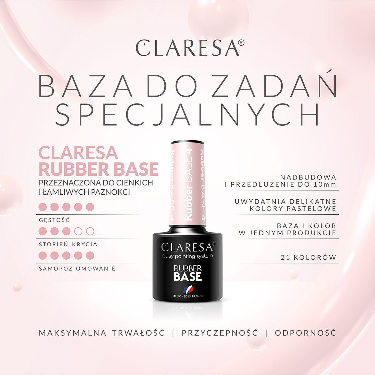 Claresa Baza Kauczukowa RUBBER 9 - 5g Pojemność 5 ml