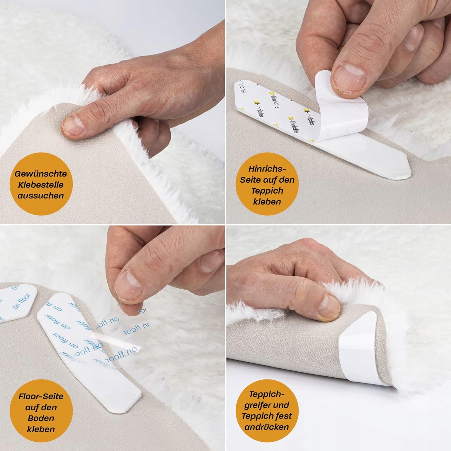 PODKŁADKA ANTYPOŚLIZGOWA POD DYWAN 20x NAKLEJEK SAMOPRZYLEPNYCH STOPER Marka inna