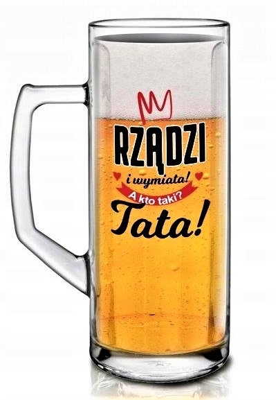 

Śmieszny na Dzień Ojca Kufel Tata Rządzi