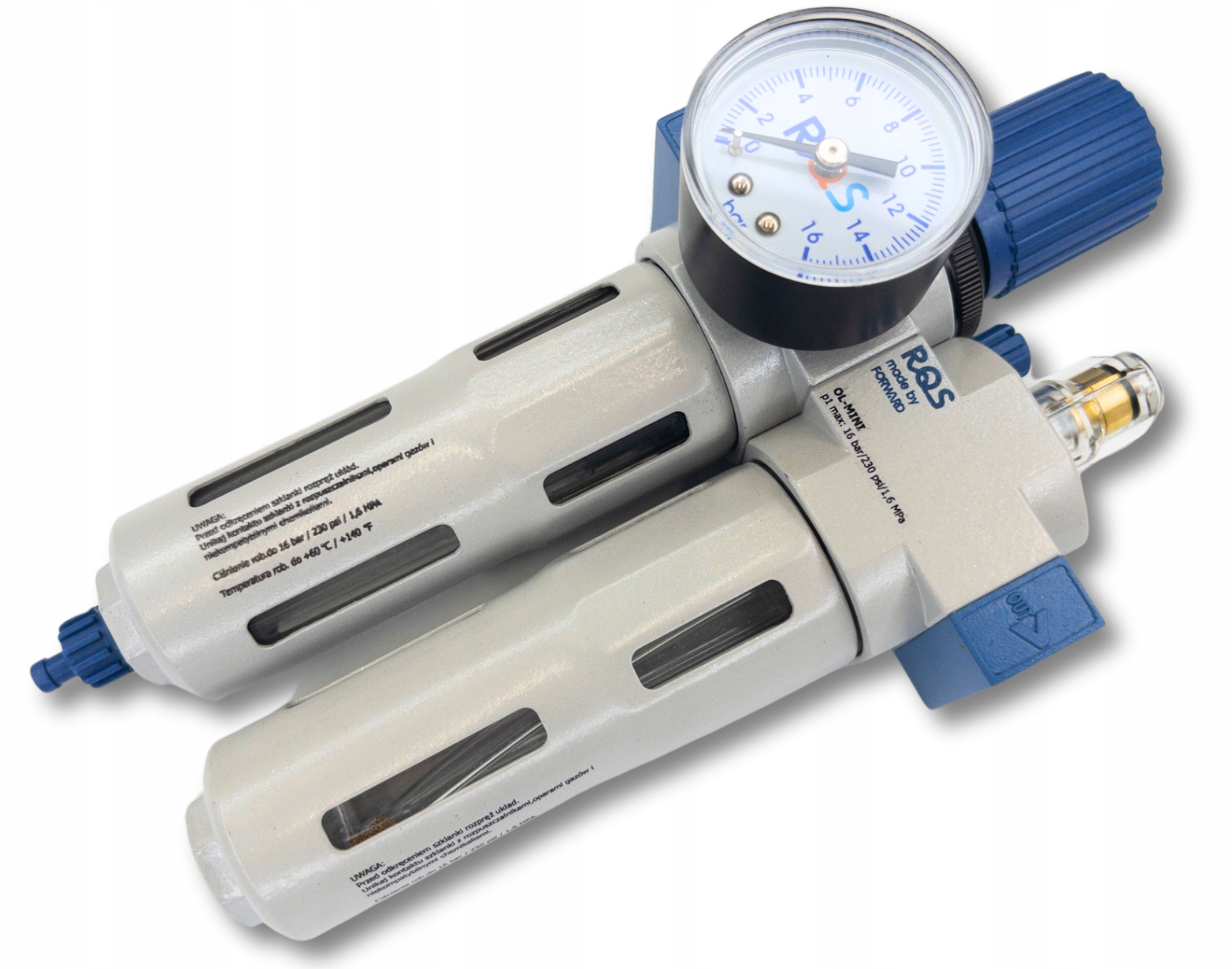 Reduktor odwadniacz filtr powietrza naolejacz RQS OU-1/4-MINI do kompresora Marka RQS