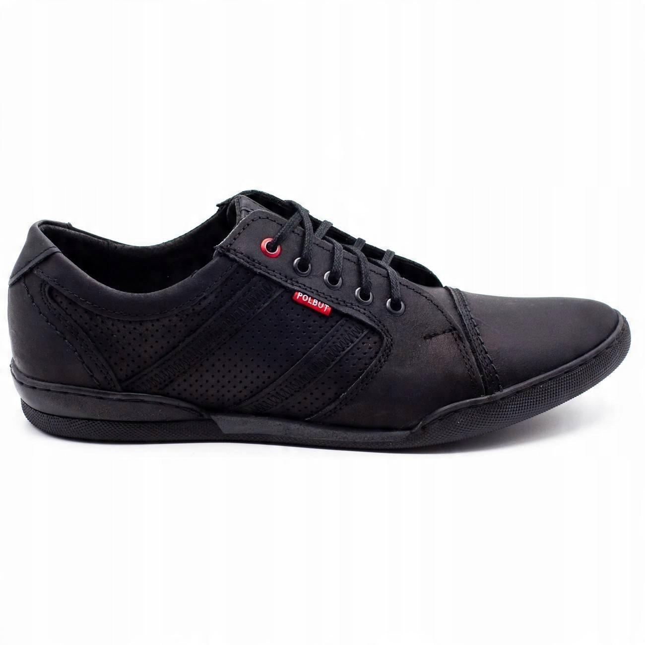 

Buty Męskie Casual Skóra Polskie R3 Per Czarny 41