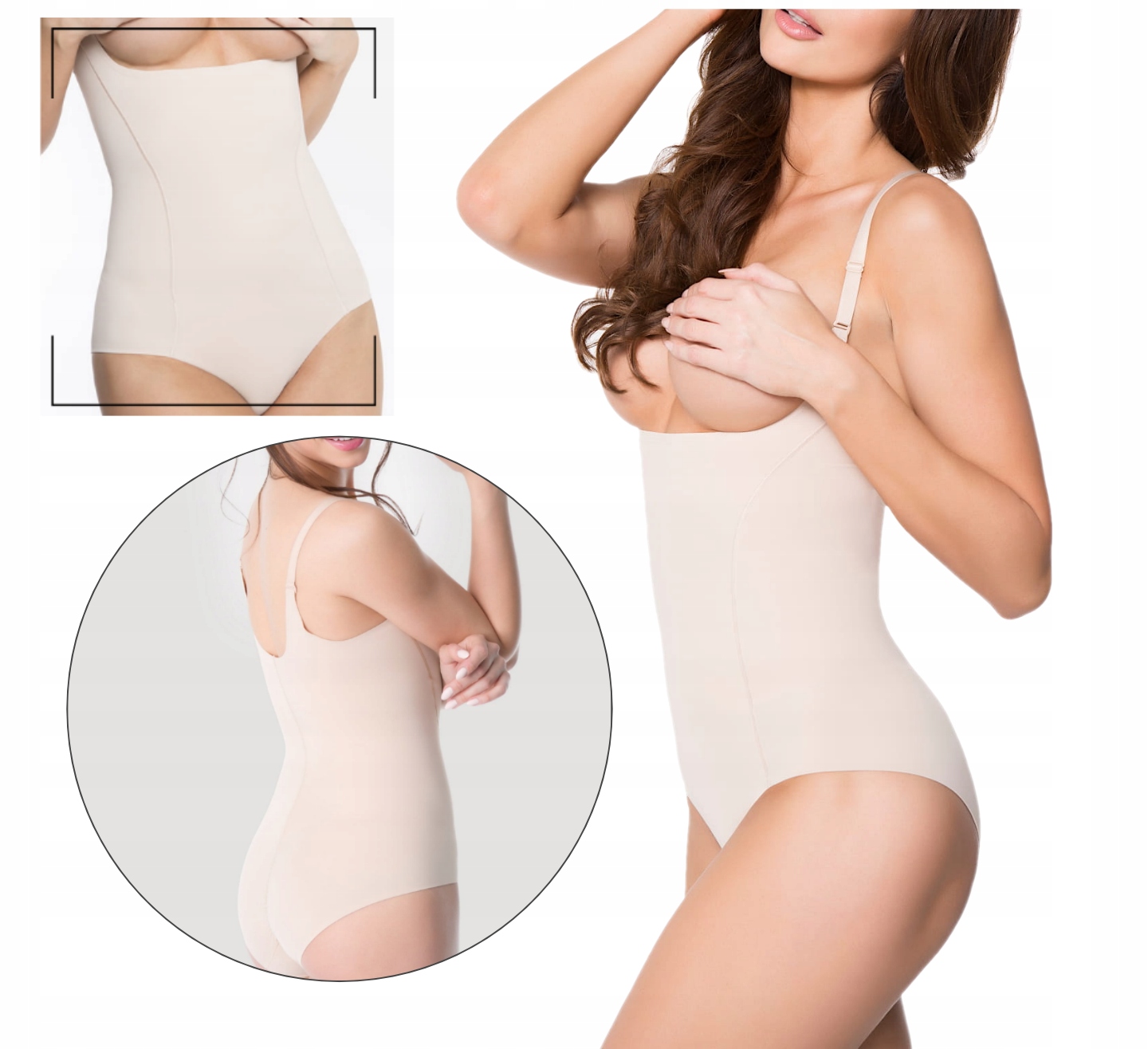 

Julimex Wyszczuplające Body 219 bezszwowe L beż