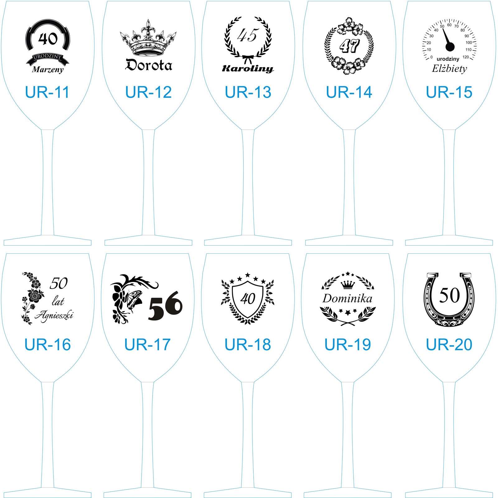 MEGA Kieliszek do wina XXL 530ml Grawer na PREZENT Urodziny Ślub Rocznica Linia Grawer